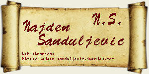 Najden Sanduljević vizit kartica